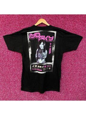 WWE 500 Level Iyo Sky Genius of the Sky Cyber Y2K Neon Graphic T-shirt Large